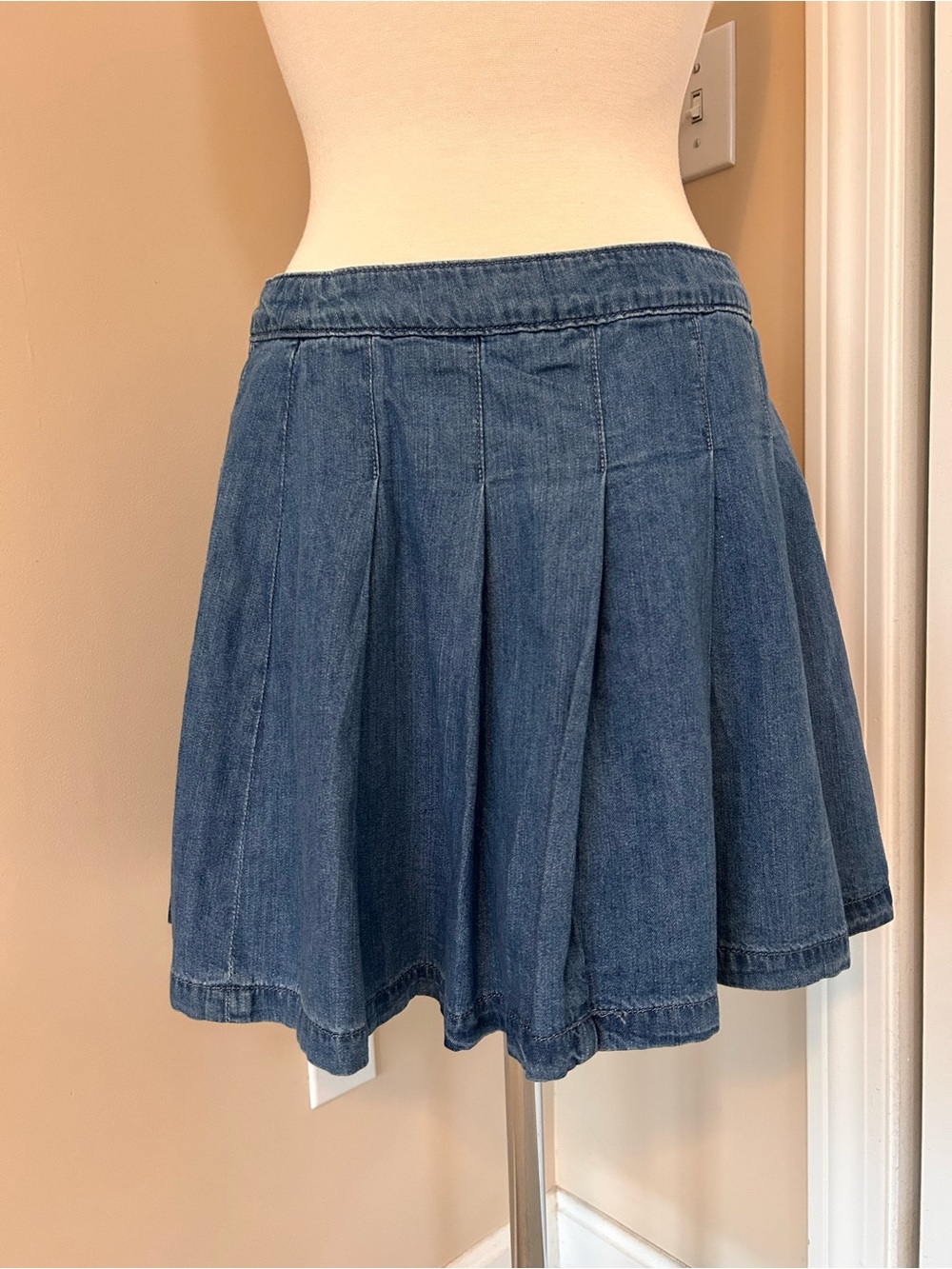 American Eagle Outfitters Dark Blue Denim Skater Skirt
